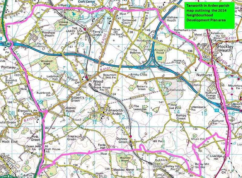 Tanworth-in-Arden Parish Map